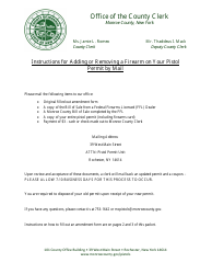 Form PPB-5 Pistol/Revolver/Semi-automatic Rifle License Amendment - Monroe County, New York