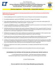 Document preview: Electricians - Application for Examination and Apprenticeship - Rhode Island