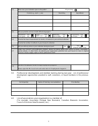 Community Museums Assistance Program Application - New Brunswick, Canada, Page 3