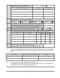 Historical Societies Assistance Program Application - New Brunswick, Canada, Page 3