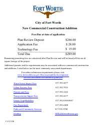 Building Permit Application - Commercial Additions - City of Fort Worth, Texas, Page 4