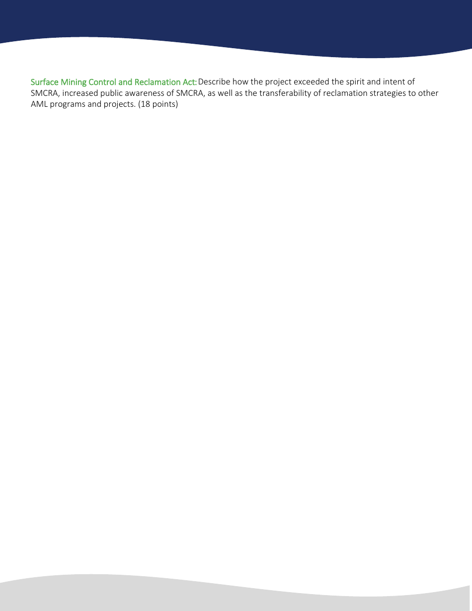 Abandoned Mine Land Reclamation Awards Nomination Form, Page 9