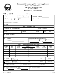 Form UIC-2 EOR Enhanced Oil Recovery Well Permit Application - Louisiana