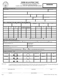 Form UIC-42 STRAT TEST Class V Well History and Work Resume Report - Louisiana