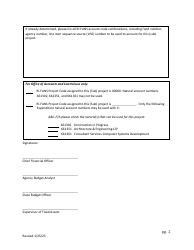 Construction/Project Code Request Form - Rhode Island, Page 2