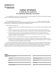 Letter of Intent to Abide by the Guidelines for Substitute Nebraska Tax Forms - Nebraska, Page 4