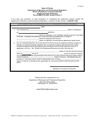 Form DBPR ELC5 Application for Registration as a Deminimus Employee Leasing Company Group - Florida, Page 17