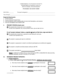 Periodic Review Form - Massachusetts