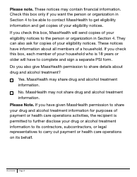 Form PSI-LP Masshealth Permission to Share Information (Psi) Form - Large Print - Massachusetts, Page 4