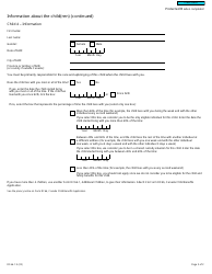 Form RC66-1 Additional Children for the Canada Child Benefits Application - Canada, Page 2