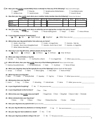 Dog Profile Questionnaire Template for Adoption - Arizona Humane Society - Arizona, Page 2