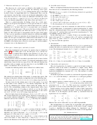 Linear Algebra Cheat Sheet - Excerpt From the No Bullshit Guide to Linear Algebra, Page 4