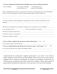 Va. OCR Form 01 Complaint Questionnaire - Virginia, Page 4