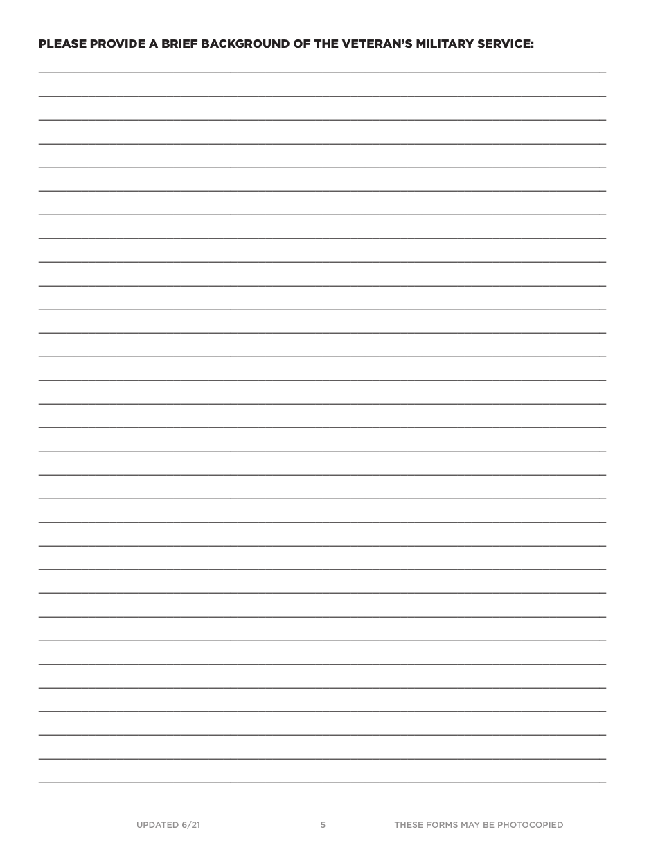 Application for Disabled Veterans Special Big Game Hunt - Idaho, Page 5