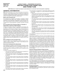 Document preview: Instructions for Form P-64A, P-64B - Hawaii