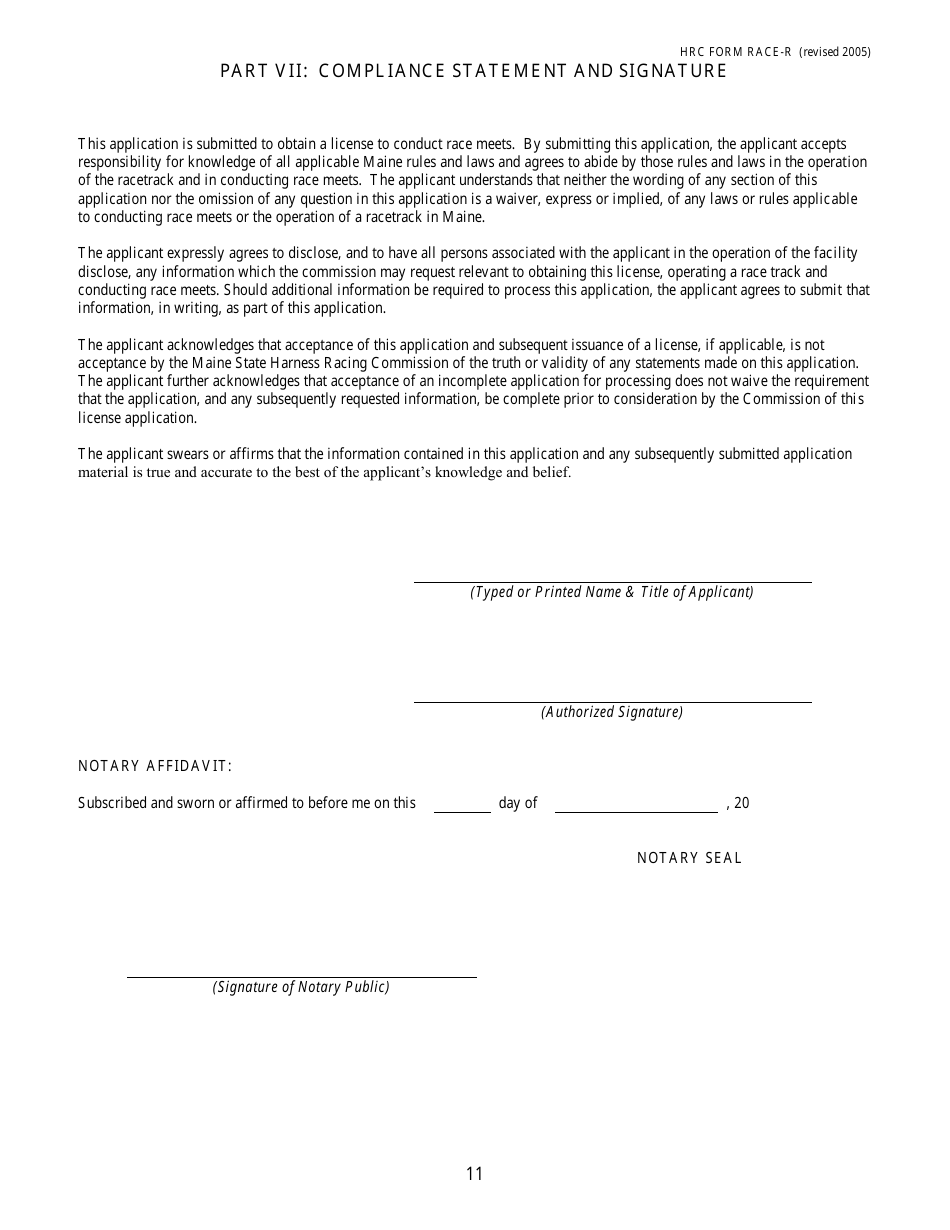 HRC Form RACE-R - Fill Out, Sign Online and Download Printable PDF ...