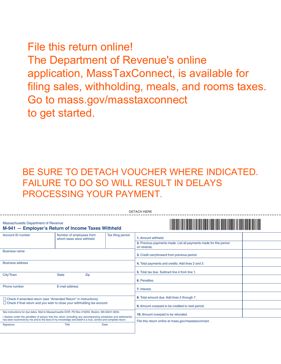 Form M941 Fill Out, Sign Online and Download Printable PDF