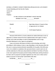 General Consent Form for Law Student Entry of Appearance - Utah, Page 2