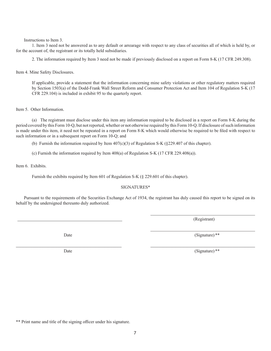 Form 10-Q (SEC Form 1296) Download Printable PDF or Fill Online General ...