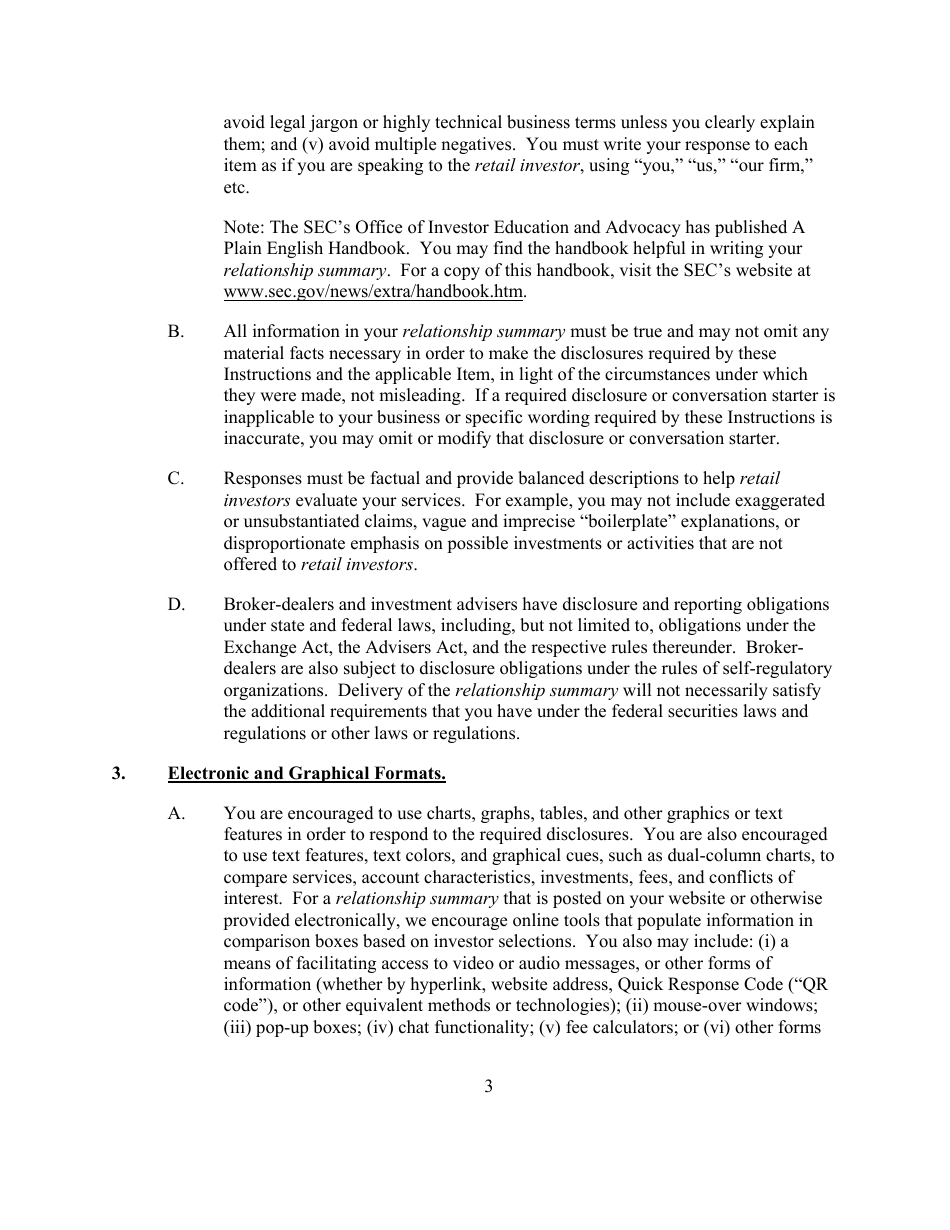 Form CRS (SEC Form 2942) Customer Relationship Summary, Page 3