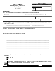 Form 150-310-114 Application for Property Tax Exemption - Riparian Lands - Oregon