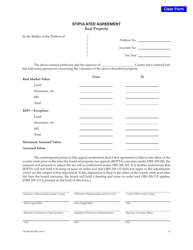 Form 150-303-055-21 Stipulated Agreement - Real Property - Oregon
