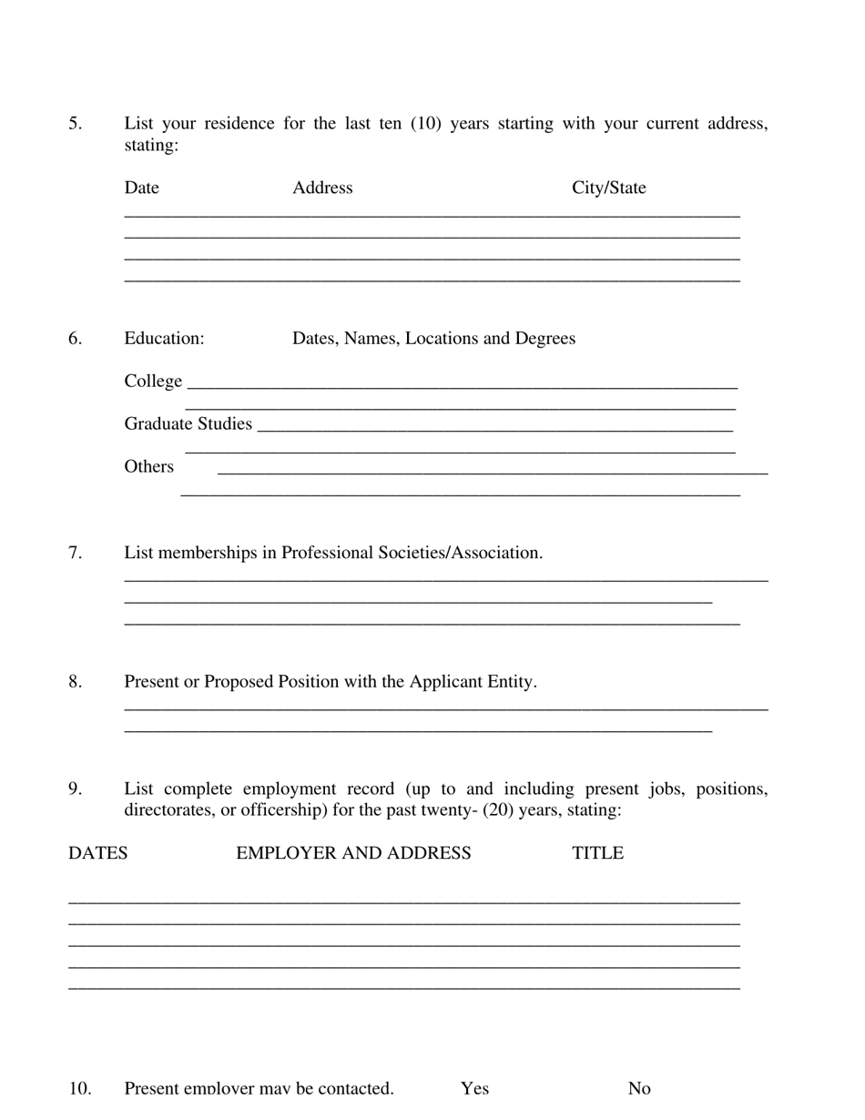 Part 2 Dental Service Corporation (Dsc) Application to Obtain a Certificate of Authority (Coa) - New Jersey, Page 11