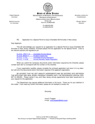 Application for Special Annuity Permit by Charitable, Religious, Missionary, Educational or Philanthropic Corporations or Associations (N.j.s.a. 17b:17-13.1) - New Jersey