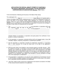 Application for Special Annuity Permit by Charitable, Religious, Missionary, Educational or Philanthropic Corporations or Associations (N.j.s.a. 17b:17-13.1) - New Jersey, Page 2