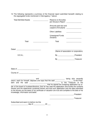 Application for Special Annuity Permit by Charitable, Religious, Missionary, Educational or Philanthropic Corporations or Associations (N.j.s.a. 17b:17-13.1) - New Jersey, Page 4