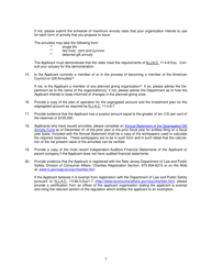 Application for Special Annuity Permit by Charitable, Religious, Missionary, Educational or Philanthropic Corporations or Associations (N.j.s.a. 17b:17-13.1) - New Jersey, Page 7