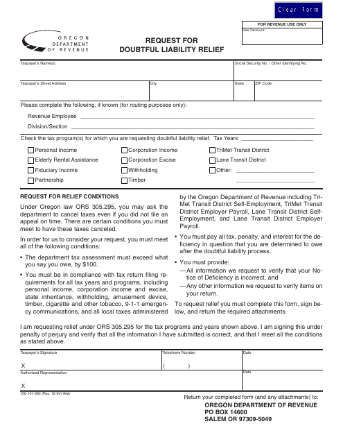 Form 150-101-093  Printable Pdf