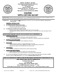 Document preview: Instructions for Ce Course Application - New Jersey
