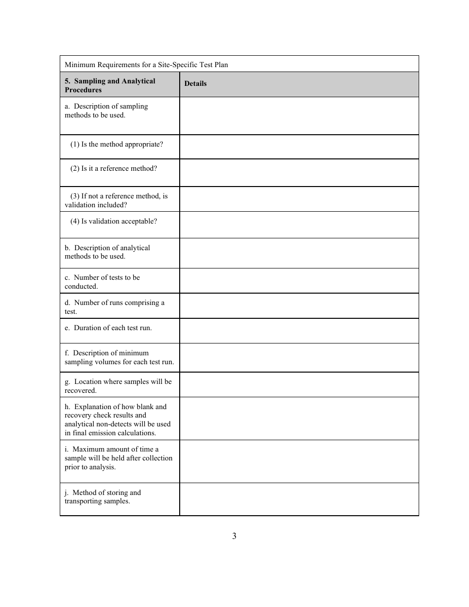 Site-Specific Test Plan Outline - South Carolina, Page 3