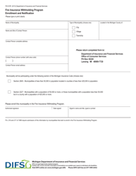 Form FIS0376 Fire Insurance Withholding Program Enrollment and Notification - Michigan, Page 2