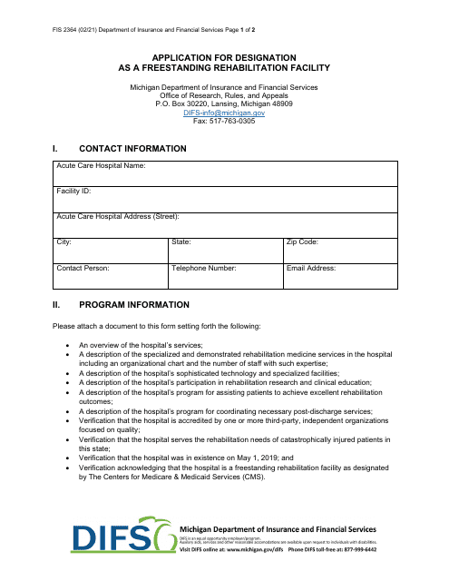 Form FIS2364  Printable Pdf