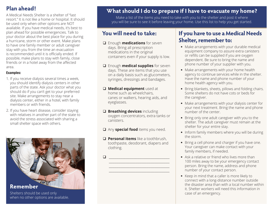 Form ML-025588 Medical Needs Shelters - a Preparedness Guide - South Carolina, Page 2