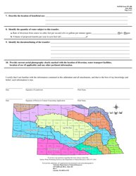 NeDNR SW Form SW-400 Interbasin Transfer of Water Addendum to Application for a Permit to Appropriate Water - Nebraska, Page 2