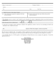 Application for a Permit to Appropriate Natural Flow for Induced Ground Water Recharge - Nebraska, Page 2