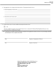 DNR Form 962-200-CREP Application for a Change of Appropriation to Augment Stream Flow Pursuant to a Crep Water Use Contract - Nebraska, Page 2