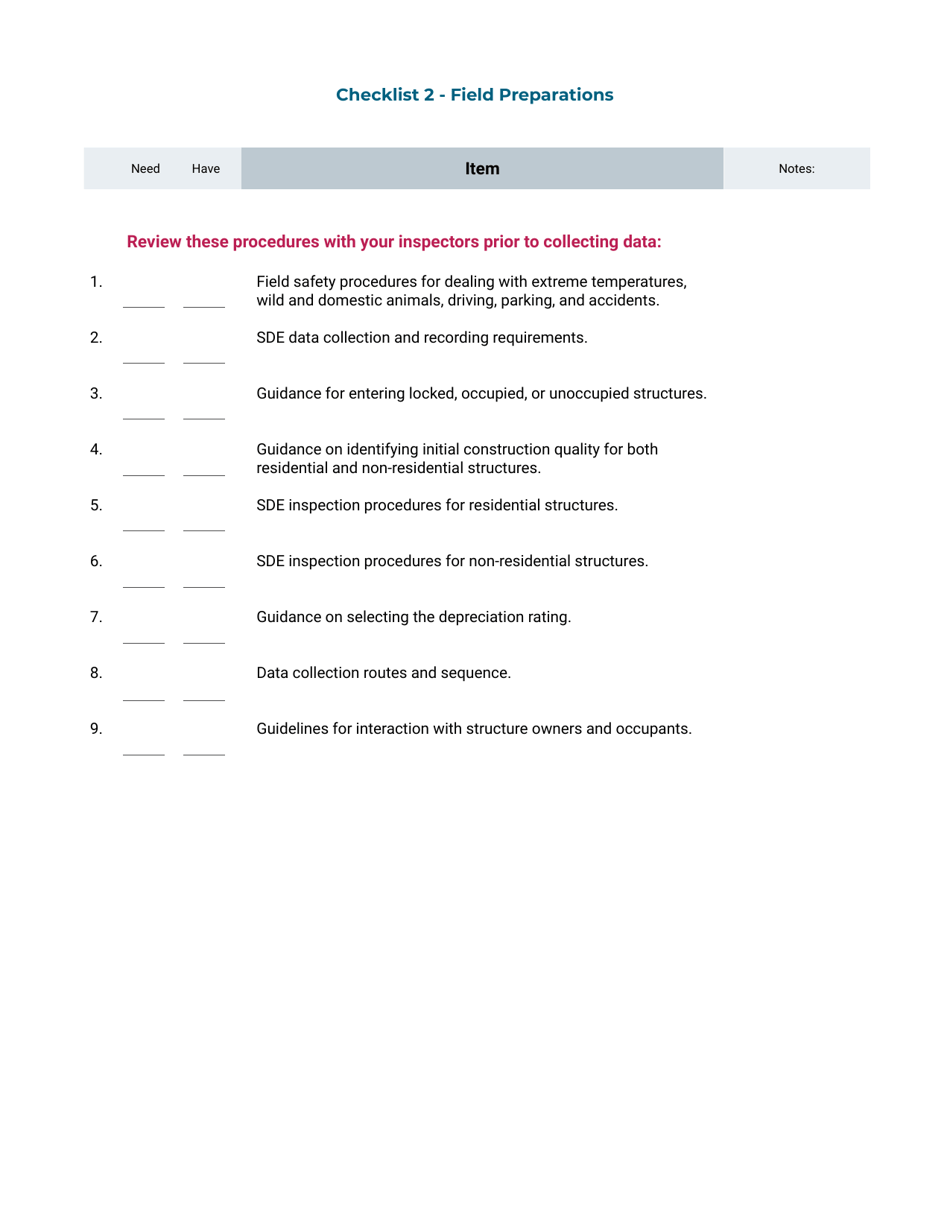 Checklist 2 - Field Preparations - Nebraska, Page 2