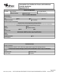 DHEC Form 3321 Intermediate Care Facilities for Persons With Intellectual Disability Application - South Carolina, Page 3