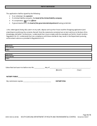 DHEC Form 3321 Intermediate Care Facilities for Persons With Intellectual Disability Application - South Carolina, Page 6