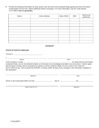 Form L-2057 Application for Bingo Promoter&#039;s License - South Carolina, Page 4