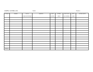 Sample Log - Arizona