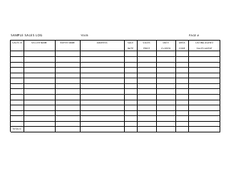 Sample Log - Arizona, Page 2