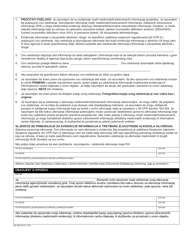 Form MO650-2616 Authorization for Disclosure of Consumer Medical/Health Information - Missouri (Polish), Page 2
