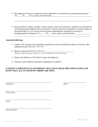 Professional Fundraiser Application - Rhode Island, Page 2