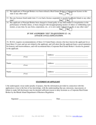 Corporate Broker Application - Rhode Island, Page 4