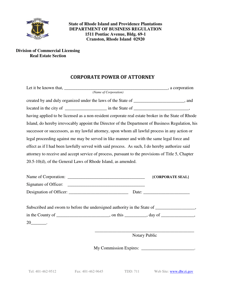 Corporate Broker Application - Rhode Island, Page 6